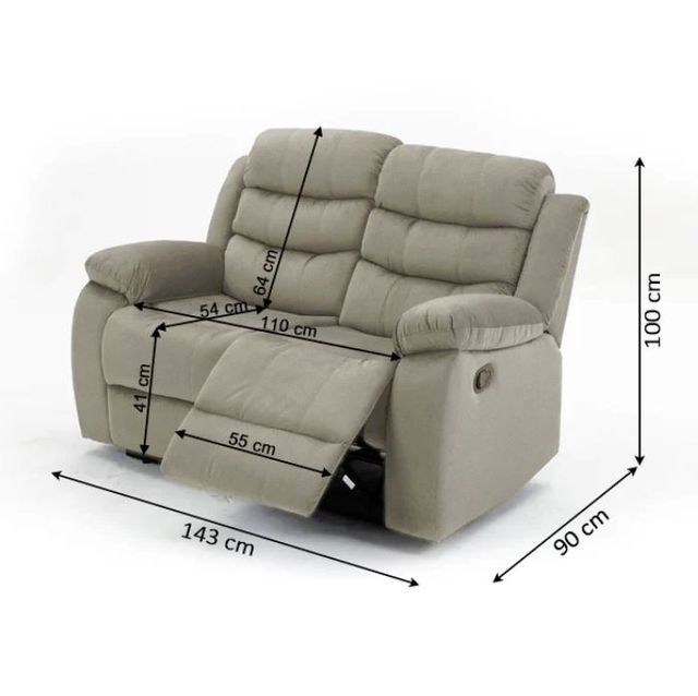 Sofá reclinable Houston 2 plazas