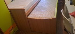 Cama nido infantil - verde-naranja