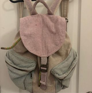 Mochila Hemp - Beige y Rosa