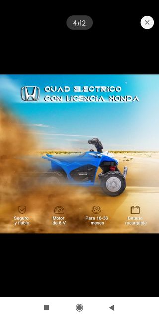Quad eléctrico infantil HONDA 18-36 meses