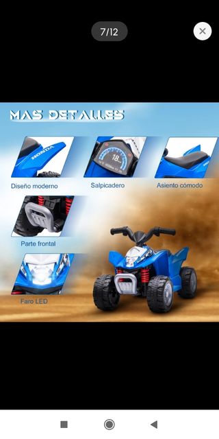 Quad eléctrico infantil HONDA 18-36 meses