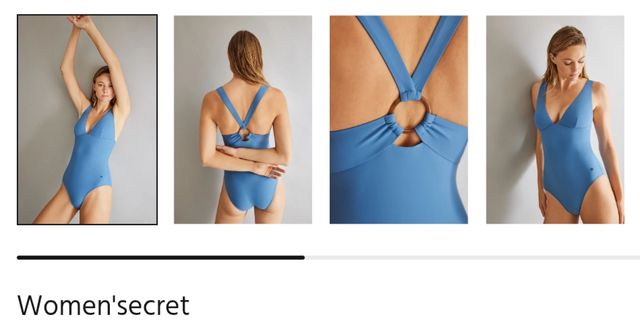 Bañador Woman Secret azul sedoso