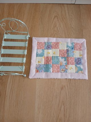 Mini-colcha patchwork muñecas
