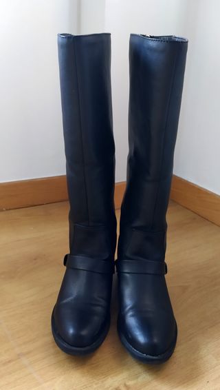 Botas altas Pull&Bear negras