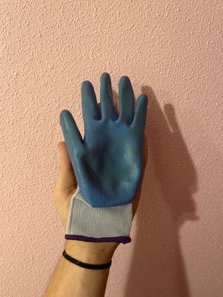 4 Guantes trabajo - Nitrilo-Poliéster