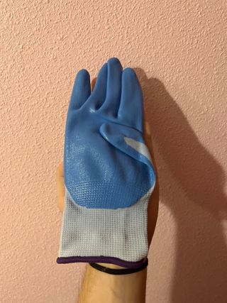 4 Guantes trabajo - Nitrilo-Poliéster