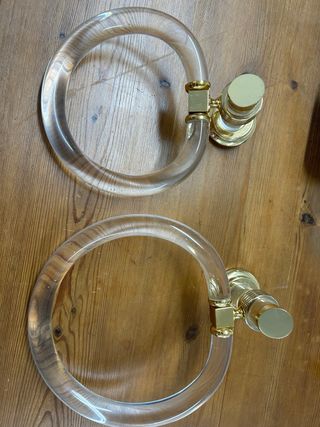 Juego de baño dorado y metraquilato