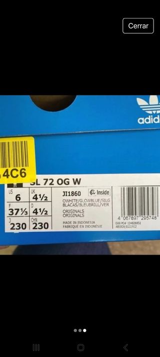 Adidas SL 72 - Zapatillas - Talla 37