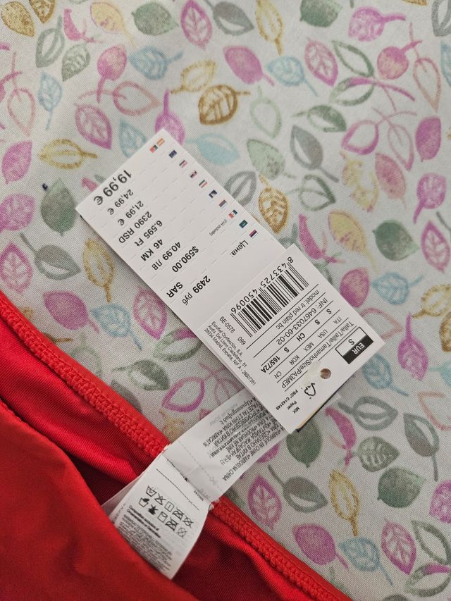 Braga bikini roja Verão.