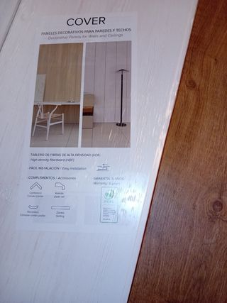 Panel pared decorativo blanco