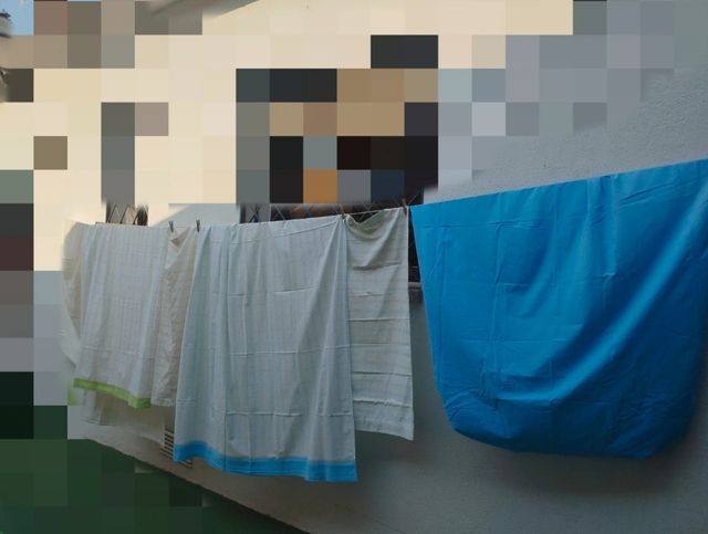 Sábanas algodón 80cm - Beige y blanco