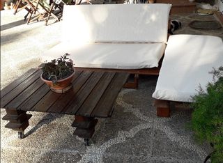 Sofá, banco & mesa jardín - Vintage