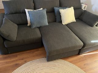 Sofá chaise longue antracita