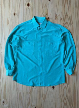 Camisa turquesa seda