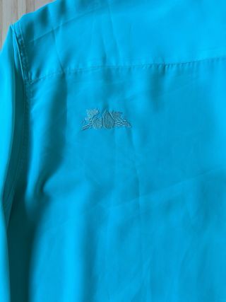 Camisa turquesa seda