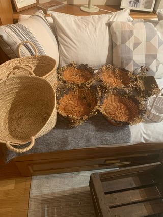 Cestas mimbre - Decoración hogar