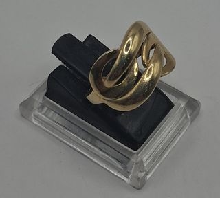 Anillo Doble Infinito Oro 18k, 3gr. Ref. G-137.