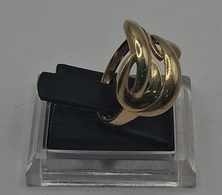 Anillo Doble Infinito Oro 18k, 3gr. Ref. G-137.