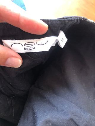 Vestido blanco y negro de palabra de honor