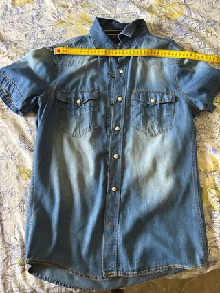 Camicia denim manica corta M
