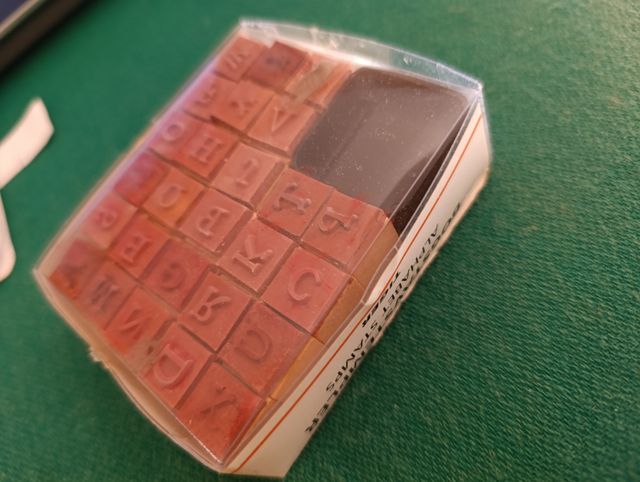 Set timbri lettere alfabeto