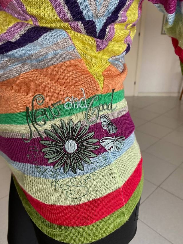 Maglia Desigual multicolor a righe