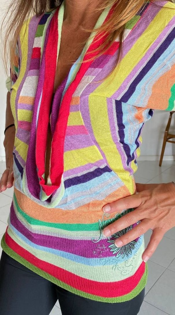 Maglia Desigual multicolor a righe