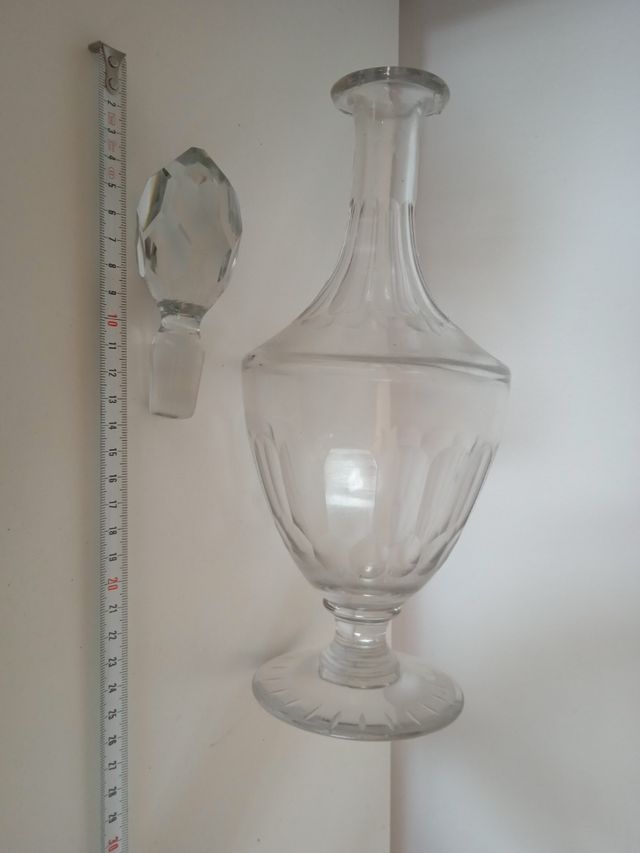 Jarra y botella cristal mesa de gala