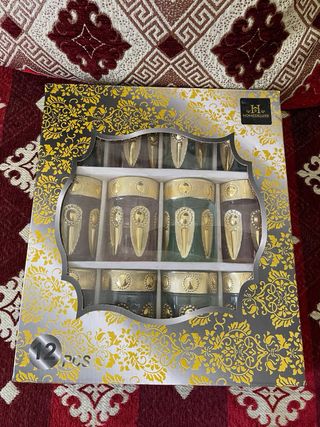 Set 12 bicchieri vetro colorati