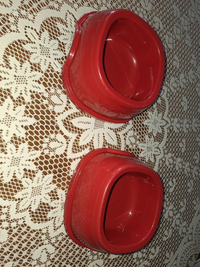 2 Cuencos rojos mascotas