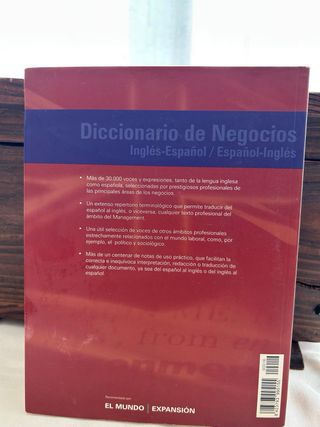Diccionario de Negocios, Inglés-Español y Español
