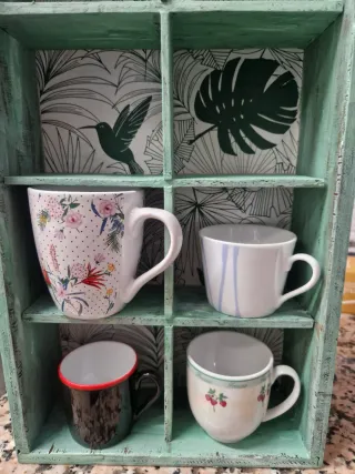 Estantería Shabby Chic verde