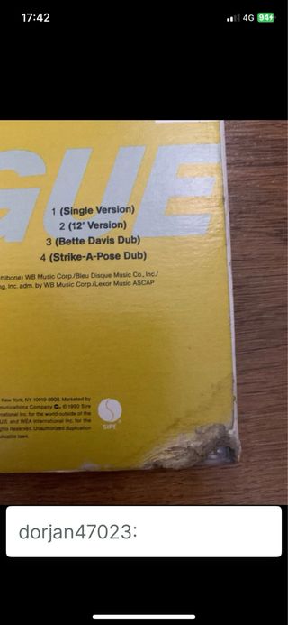 CD Single Madonna - Vogue Edición especial