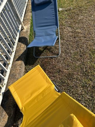 Hamaca Plegable Azul y Amarilla