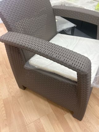 Sofá jardín 2 plazas - ratán sintético
