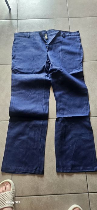 Pantaloni lavoro blu 5XL Cotone