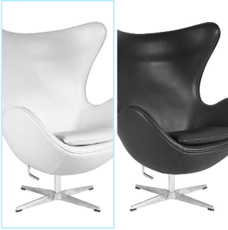 Poltrona Egg Chair similpelle basculante