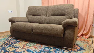 Sofá 2 plazas marrón