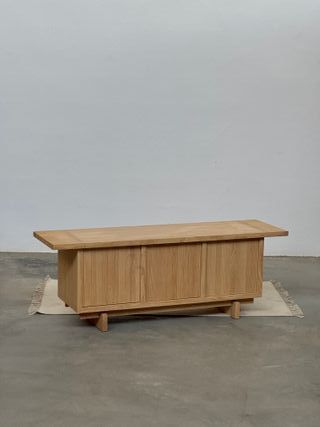 Mueble TV madera para restaurar por la dana