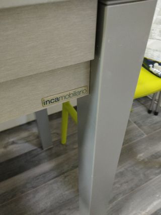 Mesa plegable cocina - Gris y Blanca