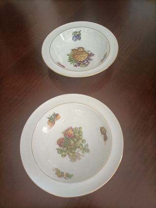 2 Fruteros Porcelana Slovakia