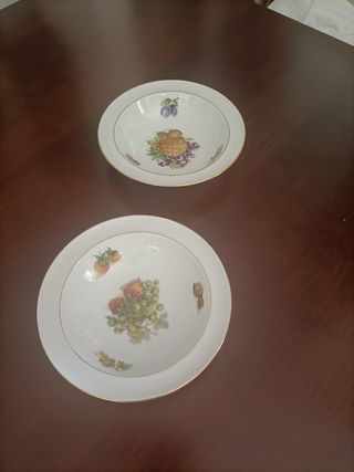 2 Fruteros Porcelana Slovakia