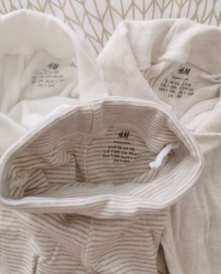 3 Pantalones recién nacido - beige, blanco