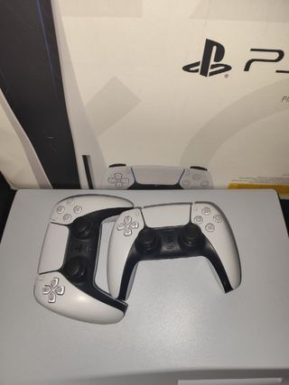 PS 5 Dualx2, juegos, caja y Pulse 3D y PS+
