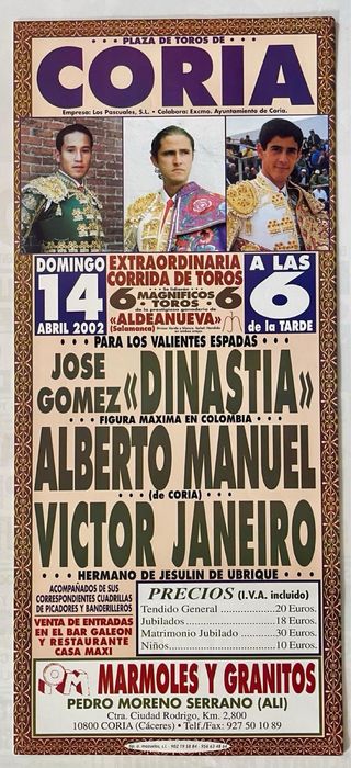CARTEL DE TOROS DE CORIA