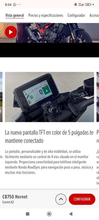 Honda CB750 Hornet  ( A2 )