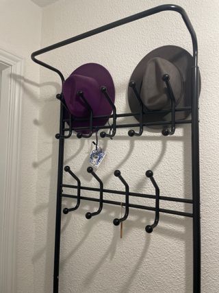 Perchero zapatero metal negro