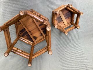 Mesitas hexagonales bambú - 2 uds