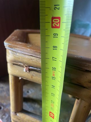 Mesitas hexagonales bambú - 2 uds