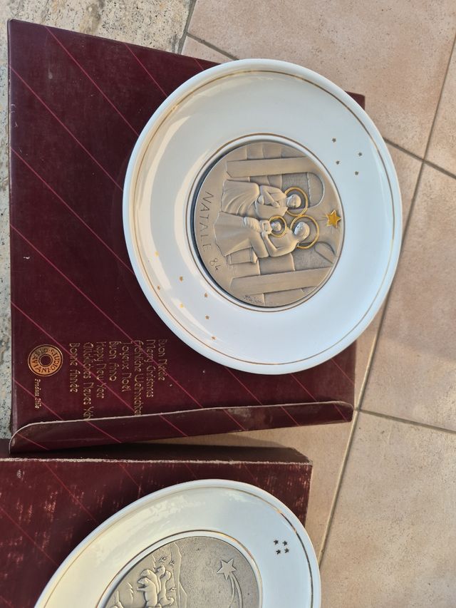 Piatti Ottaviani Natale anni '80 - 2 pezzi